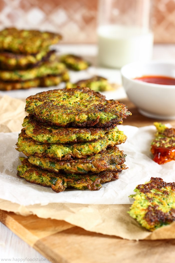 Fluffy Carrot Broccoli Fritters Picture