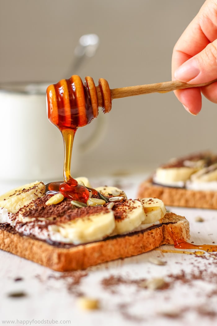 Ricotta Chocolate Banana Toast with Seeds Images