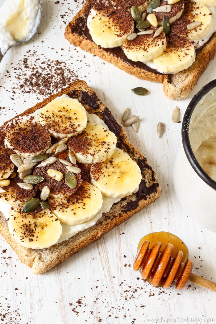 Ricotta Chocolate Banana Toast with Seeds Picture