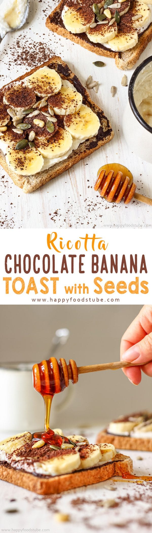 Ricotta Chocolate Banana Toast with Seeds Recipe