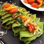Spinach Crepes with Pan-Roasted Vegetables Photo