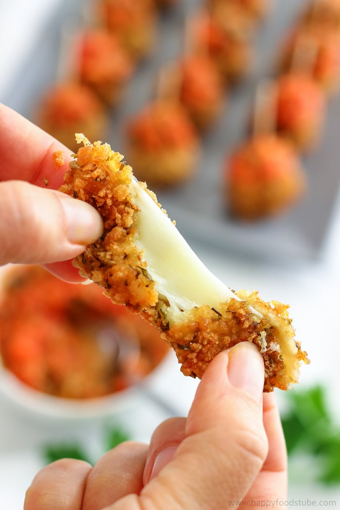 Fried Mozzarella Balls with Homemade Tomato Dip Images