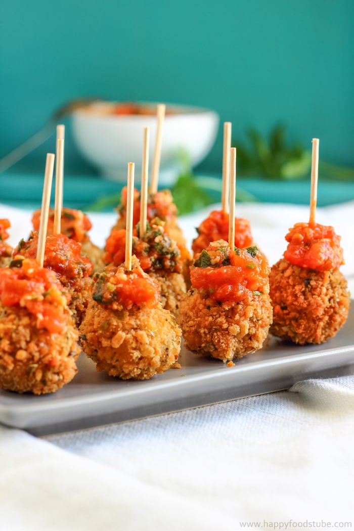 Fried Mozzarella Balls with Homemade Tomato Dip Picture