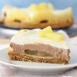No Bake Pineapple Cake with Nutella Image. Easy to make dessert recipe.