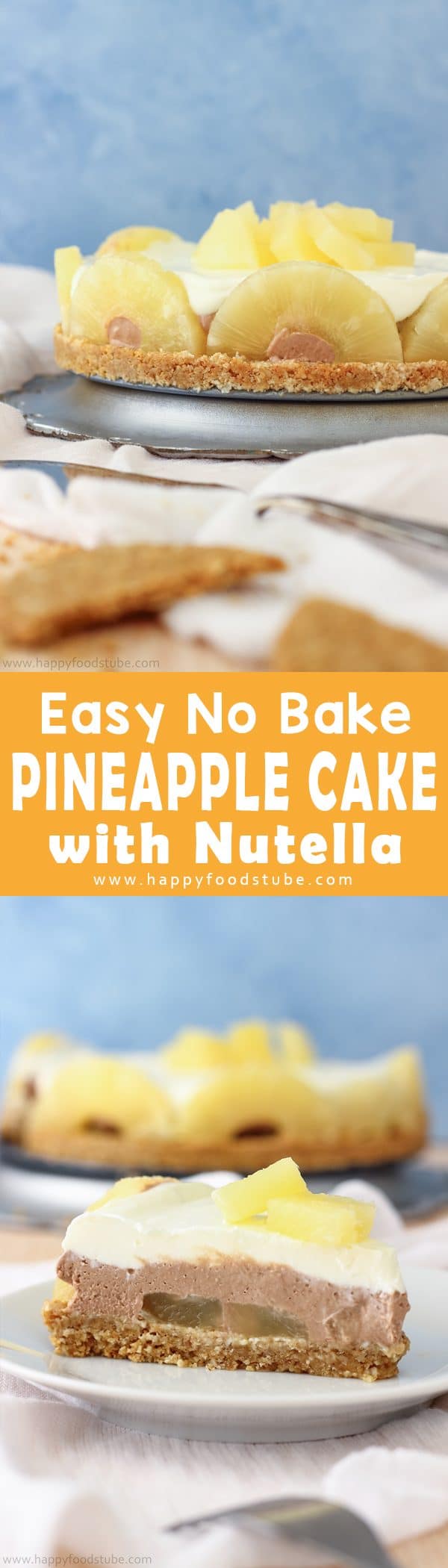 No Bake Pineapple Cake with Nutella Recipe Image