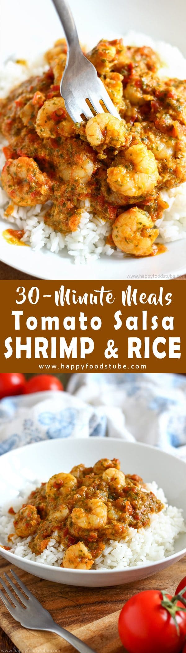 Tomato Salsa Shrimp and Rice Recipe 30 minute meals