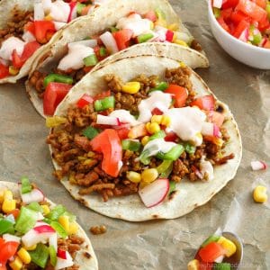 Curry Beef Tacos with Sweet Corn Salsa Image