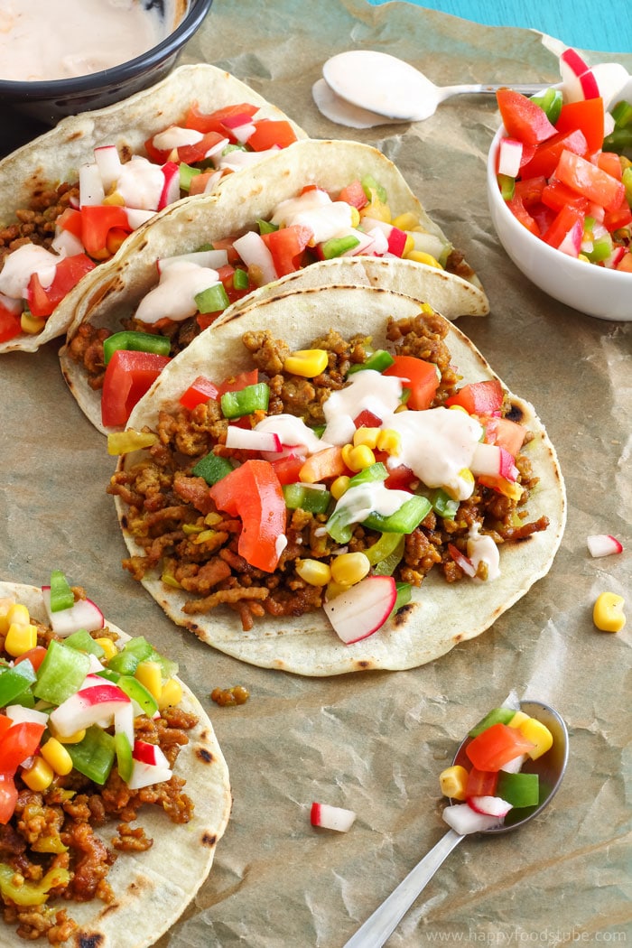 Curry Beef Tacos with Sweet Corn Salsa Picture