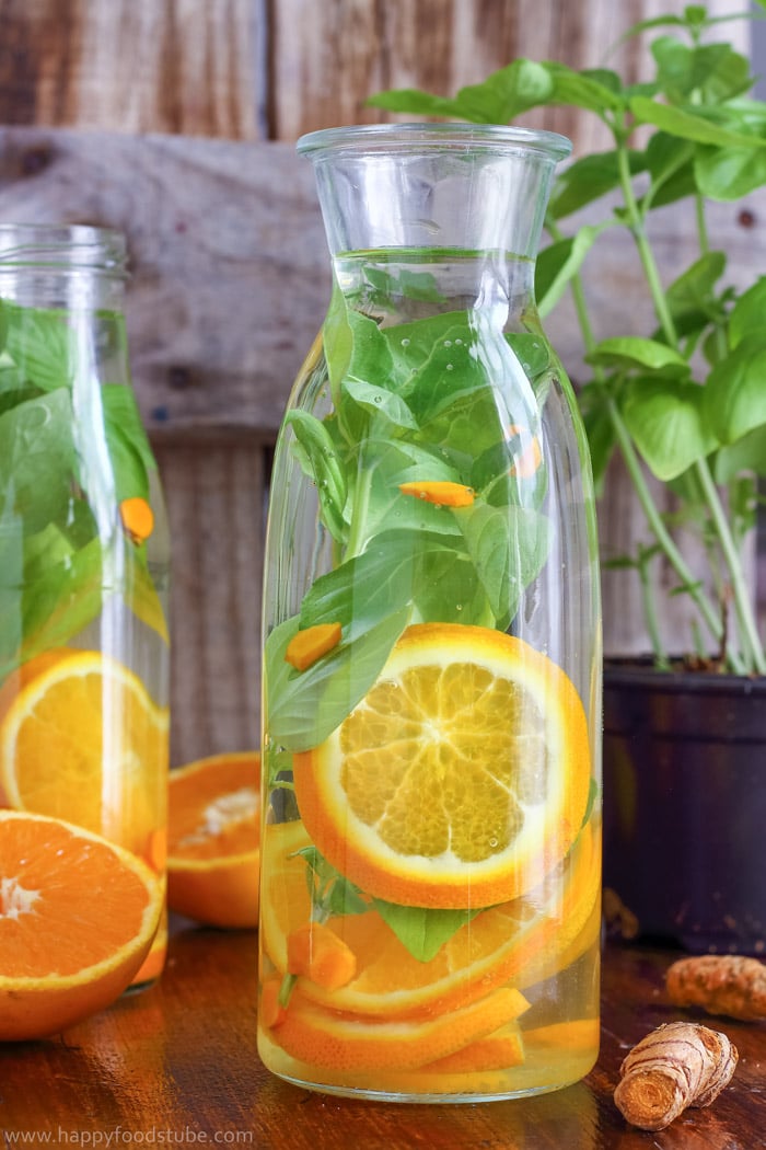 Orange Basil Infused Water Images