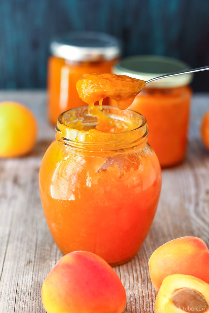 Small Batch Low Sugar Apricot Jam - Happy Foods Tube