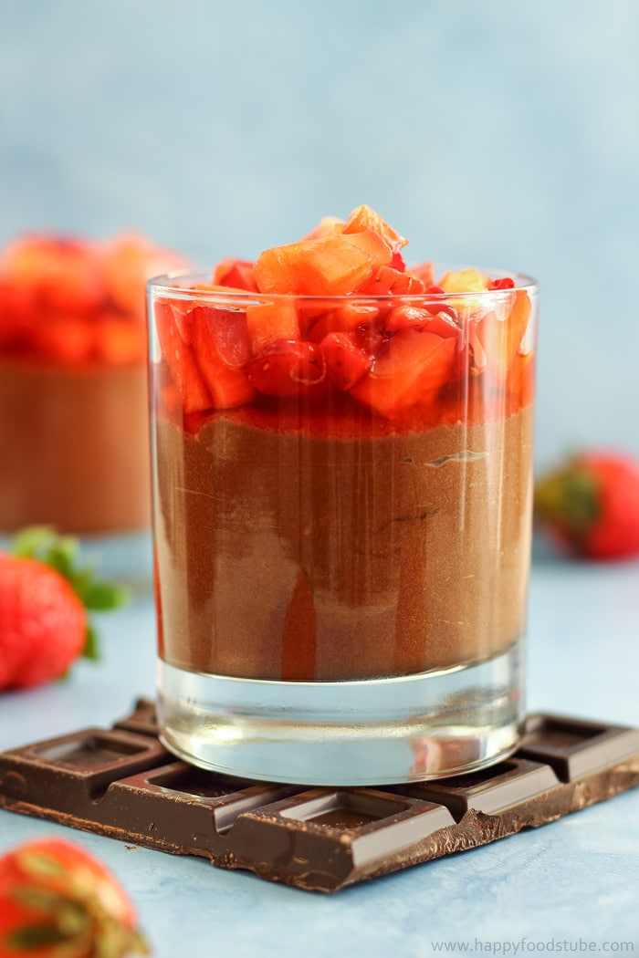 Chocolate Nutella Mousse with Strawberries Picture