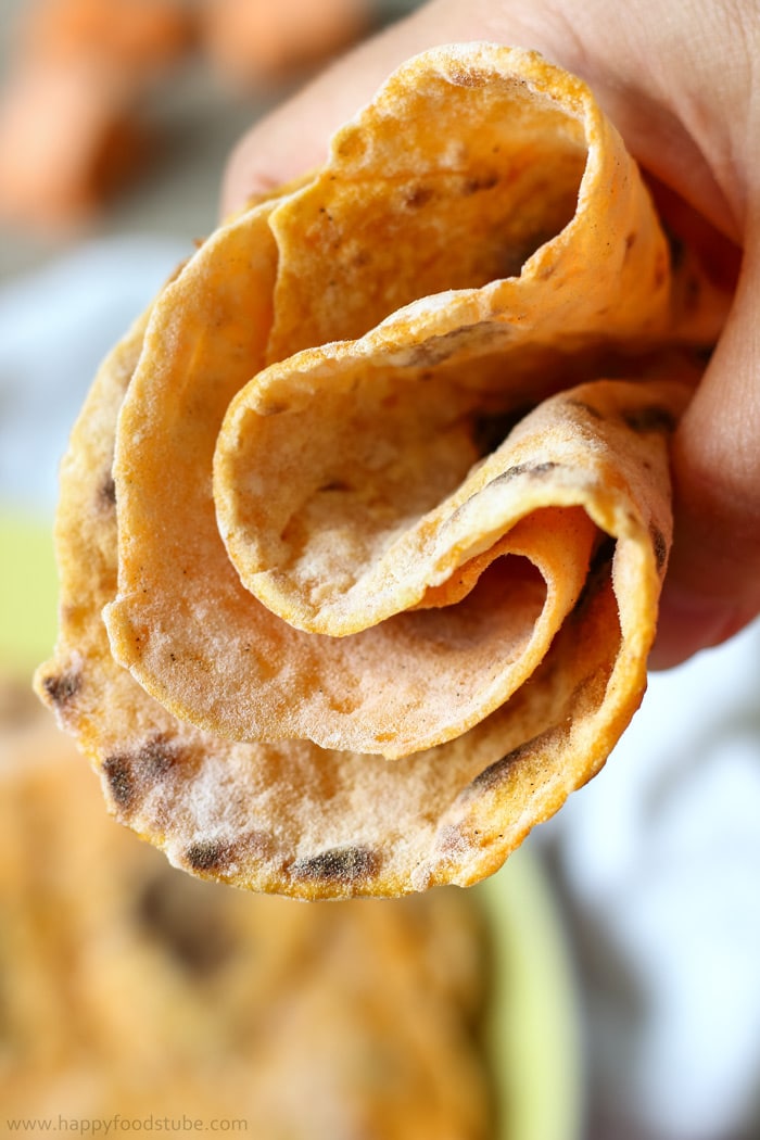 Homemade Sweet Potato Flatbread Roti Pic