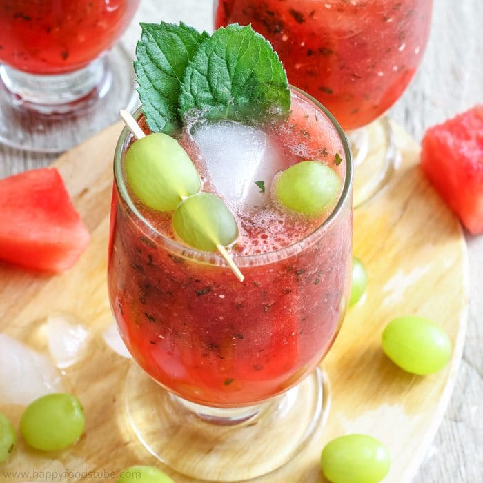 Refreshing Watermelon Juice with Grapes Image