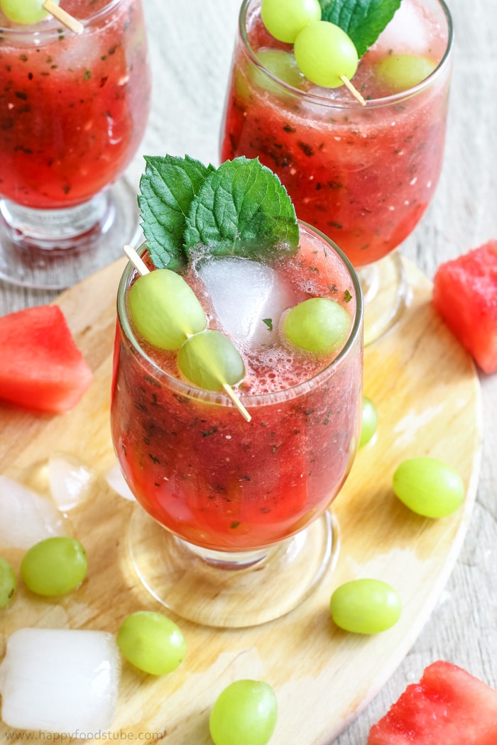 Refreshing Watermelon Juice with Grapes Picture