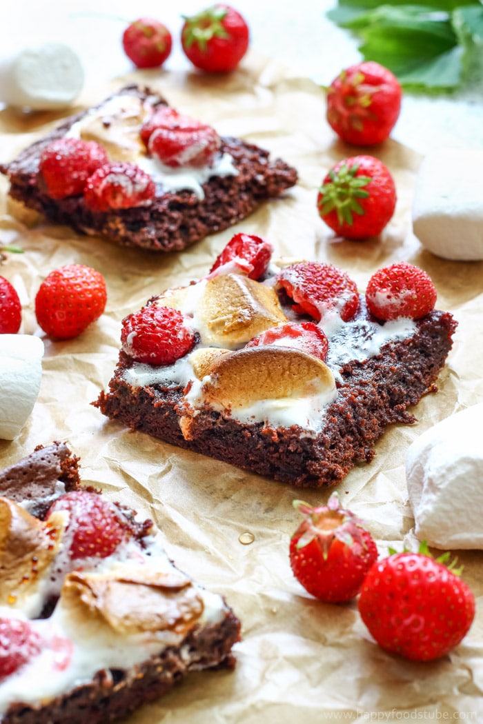 Strawberry Marshmallow Brownies Picture