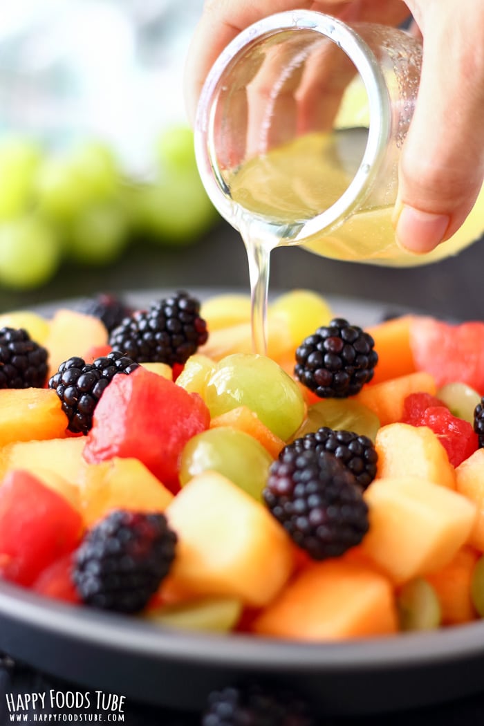 Fresh Fruit Salad with Coconut Honey Dressing - Happy ...