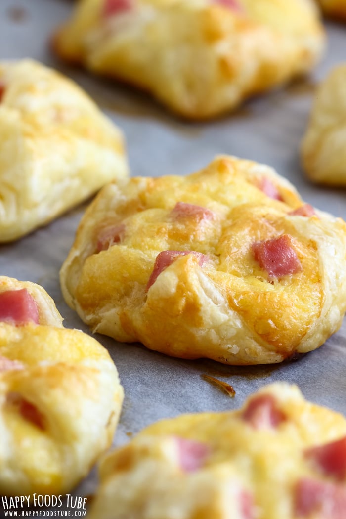 Homemade ham and cheese jambon pastries.