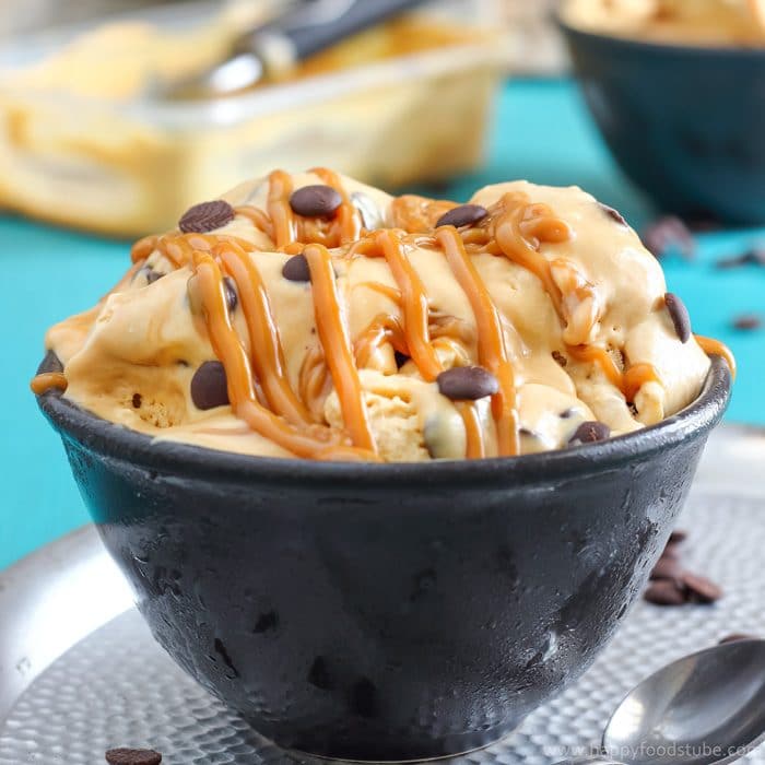 Dulce de Leche Ice Cream with Chocolate Chips