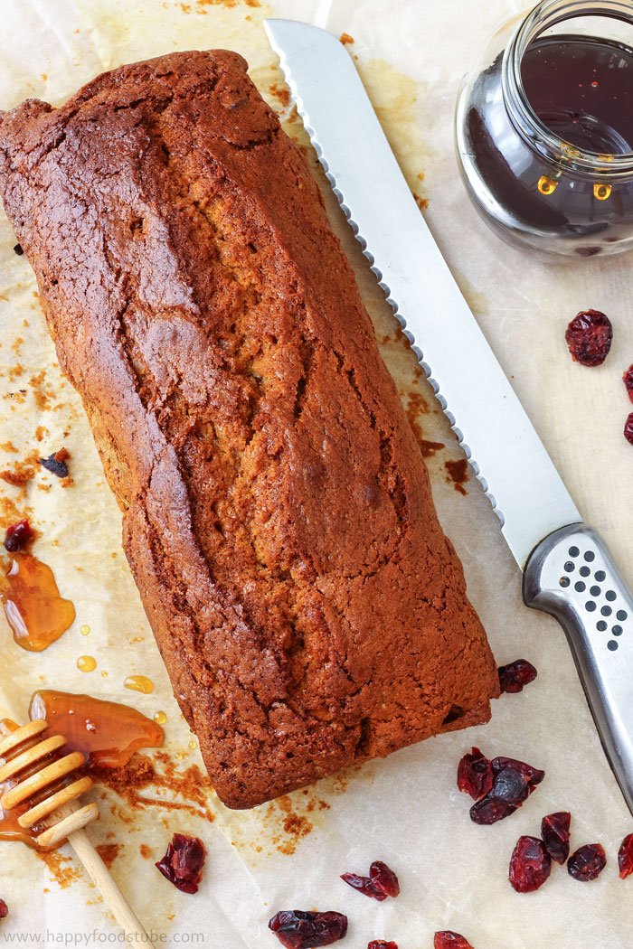 Honey Cranberry Bread Loaf Picture