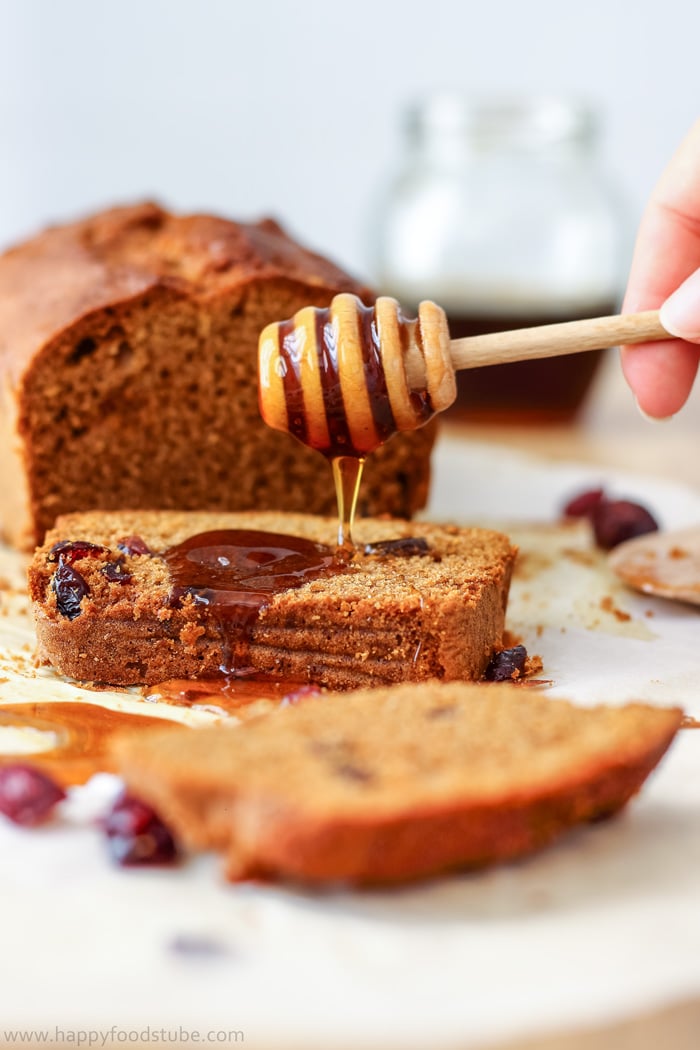 Honey Cranberry Bread with Honey Dipper Picture