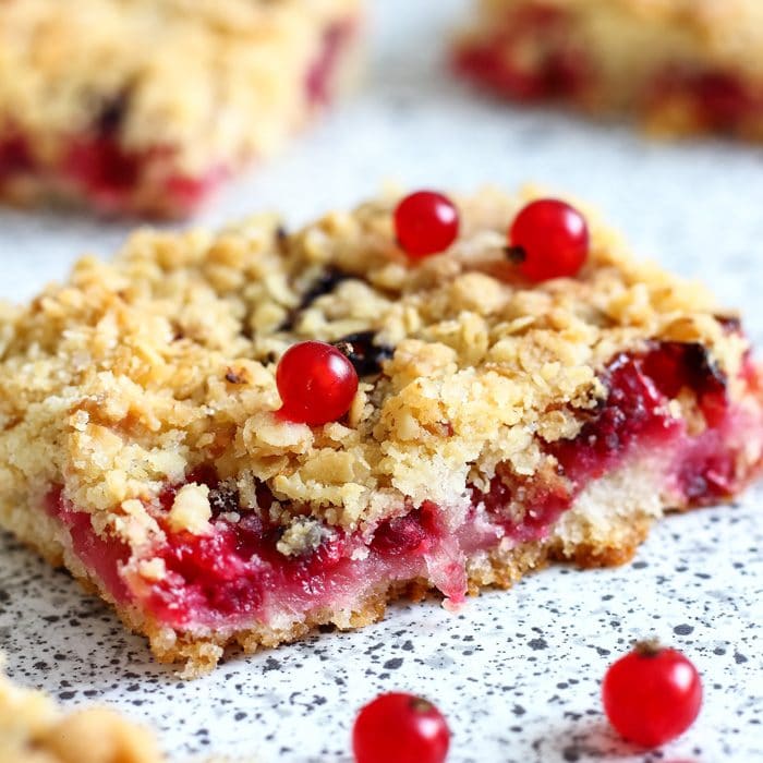 Redcurrant Crumb Bars