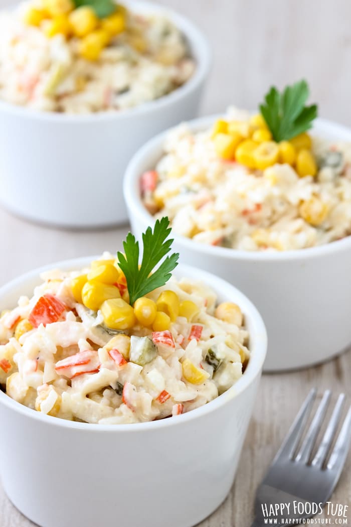 Rice Crab Stick Salad