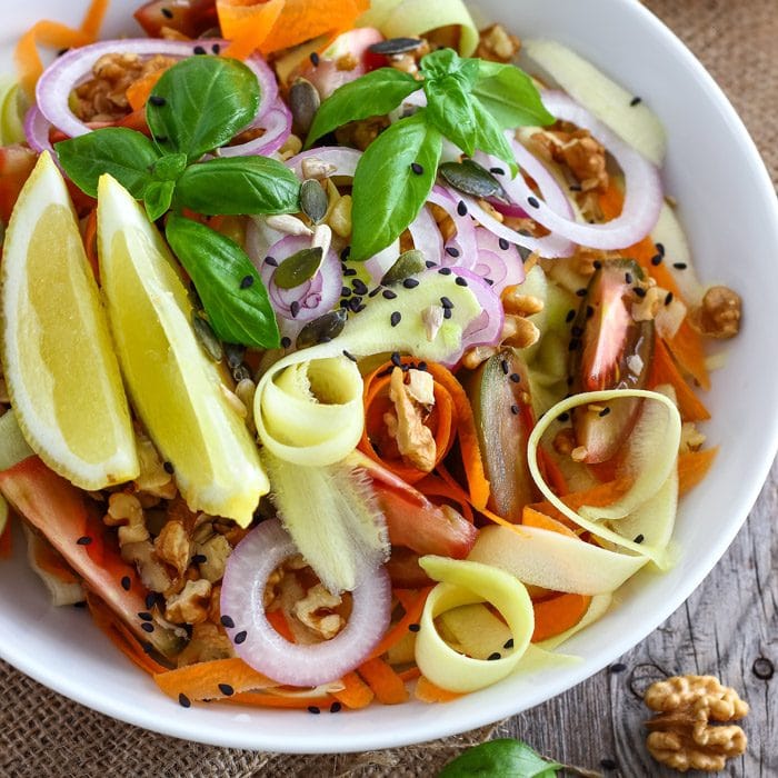 Shaved Zucchini Salad with Walnuts