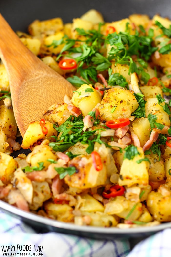 Pan Fried Breakfast Potatoes Closeup Picture