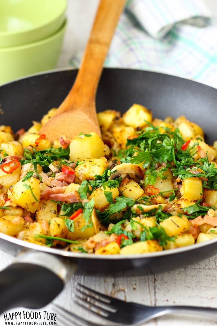 Pan Fried Breakfast Potatoes Recipe - Happy Foods Tube