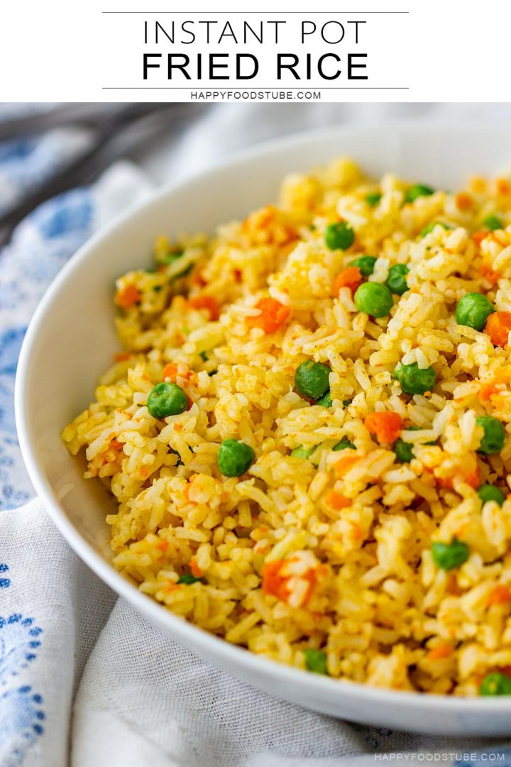 Instant pot fried rice collage
