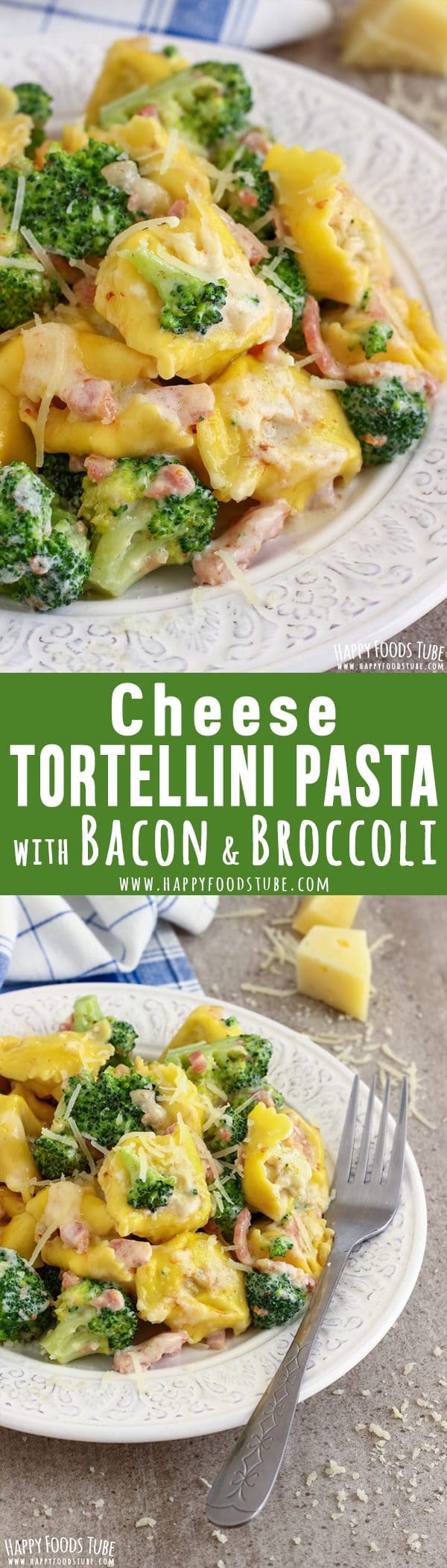 Cheese Tortellini Pasta with Broccoli and Bacon Recipe Picture