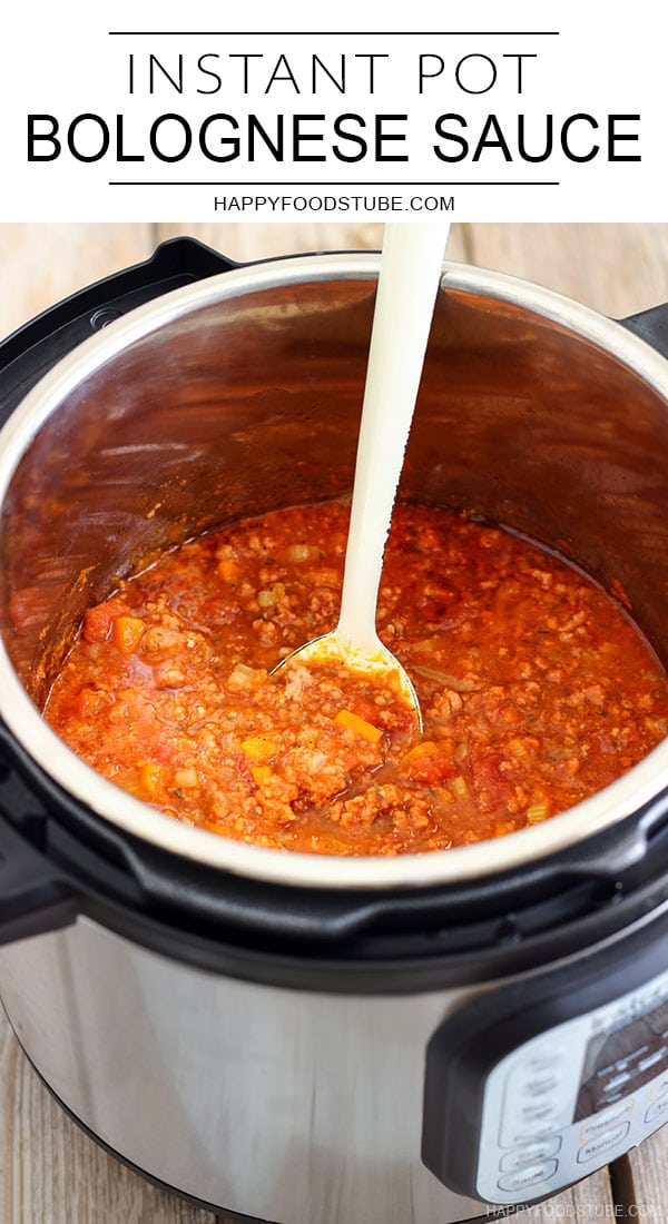 Instant pot pressure cooker bolognese sauce