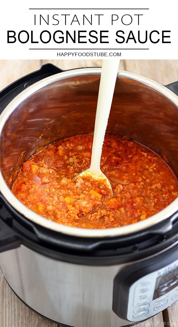 Bolognese sauce top instant pot