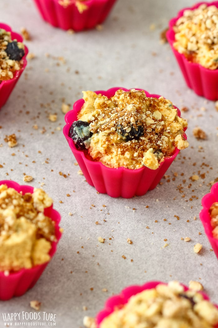 Step by Step How to Make Blueberry Persimmon Muffins Image