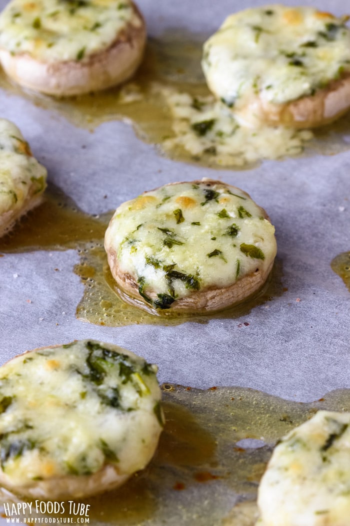 Garlic Stuffed Mushrooms After Baking Picture