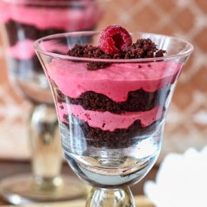 Chocolate Raspberry Mascarpone Parfait made from scratch