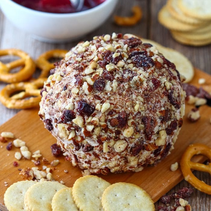Loaded Cranberry Bacon Cheese Ball