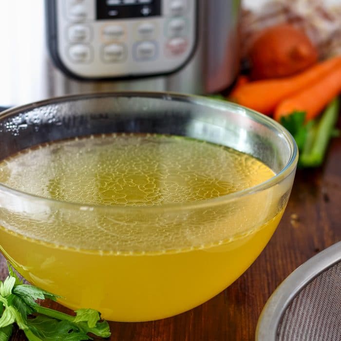 Instant Pot Chicken Stock made from scratch
