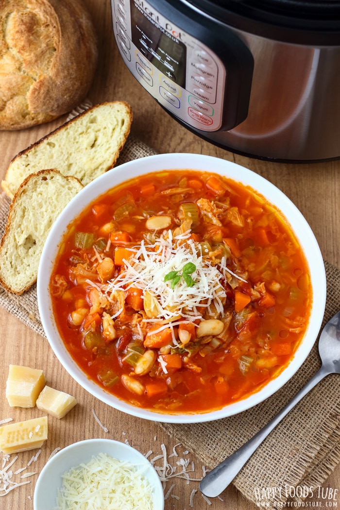 Instant Pot Minestrone Soup Recipe - Pressure Cooker Minestrone Soup