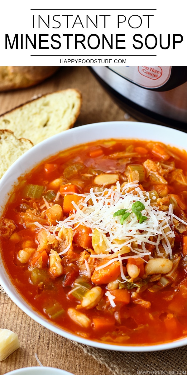 Instant Pot Pressure Cooker Minestrone Soup Recipe