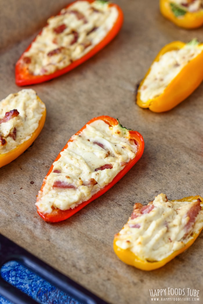 Sweet Pepper Poppers before baking