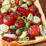 Colorful savory Artichoke Tart