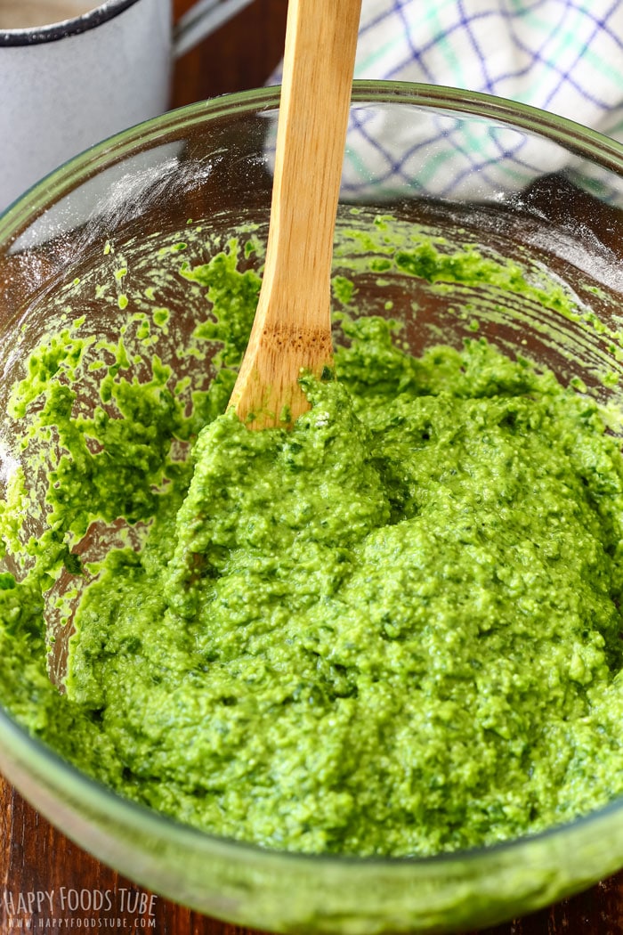 Blended spinach for Spinach Spaetzle