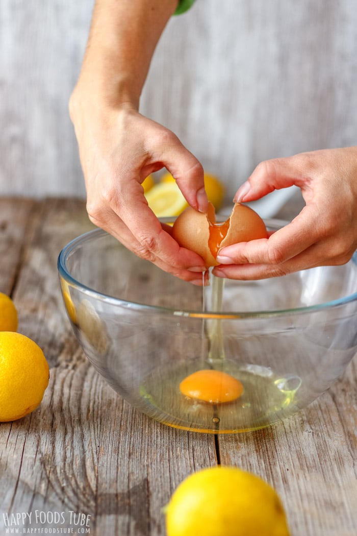 Cracking Eggs for Lemon Lavender Loaf