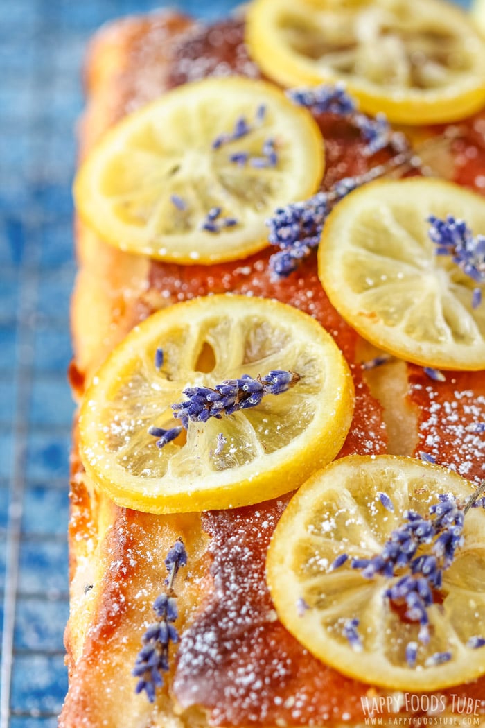 Easy Lemon Lavender Loaf Closeup
