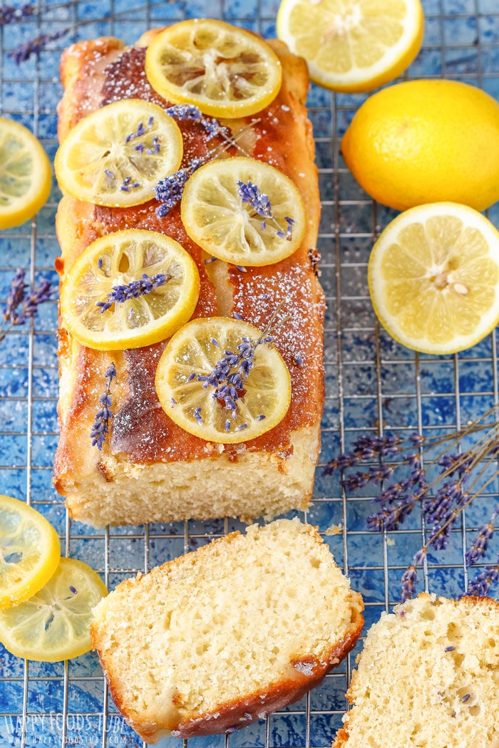 Easy Lemon Lavender Loaf with Candied Lemons