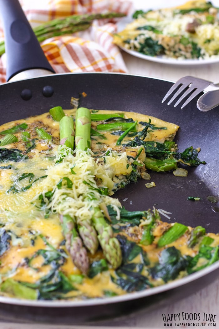 Spinach and Asparagus Frittata for breakfast