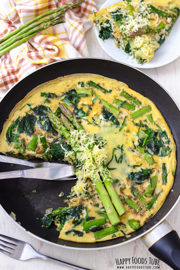 Traditional Italian Spinach and Asparagus Frittata