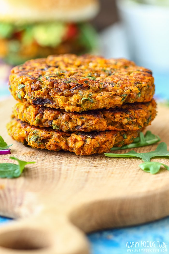 Healthy Sweet Potato Buckwheat Burger patties