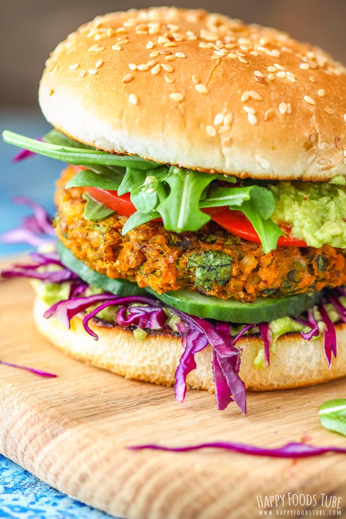 Sweet Potato Buckwheat Burger closeup